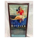 1940 DITZLER AUTO FINISHES CALENDAR 