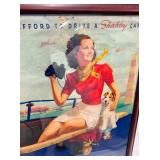 W/GIRL & DOG - MEASURES 22X46 