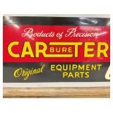 CLOSE UP VIEW CARBURETER SIGN 