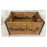 WOODEN MT. DEW CRATE W/ ORIG. STENCIL