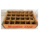 24 BOTTLE WOODEN MT.DEW CARRIER