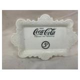DRINK COCA-COLA MILKGLASS TIP TRAY 