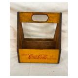 OTHERSIDE VIEW WOODEN COCA-COLA CARRIER 