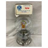 1 CENT FORD GUMBALL MACHINE W/MARQUEE