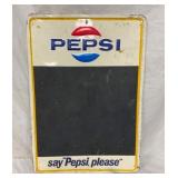 1969 EMB. SAY PEPSI PLEASE MENU SIGN 