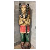 7FT. HANDCARVED STORE CIGAR INDIAN