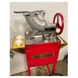 CLOSE UP VIEW ICE SHAVER W/CART