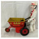 MARX TIN LITHO "SAM THE GARDNER" WIND UU