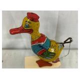 J. CHEIN TIN LITHO WIND UP DUCK TOY