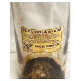 PAPER LABEL COKE SYRUP MEDICINE BOTTLE