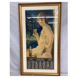 FRAMED 1924 COCA COLA CALENDAR