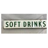 PORC. SOFT DRINK SLED SIGN 27 1/2IN