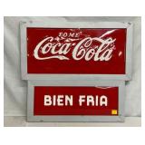 FRENCH RESTORED FRAMED COKE SIGN