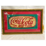 FRAMED COCA COLA PATCH 10 1/2X4 1/2
