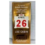 1940-44 METAL/CB CALENDAR OLD LOG CABIN