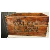 WALES GOODYEAR WOODEN SHOE BOX