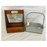 WOODEN AND ALUM. PEPSI CARRIERS