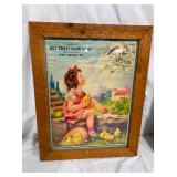 NUT GRAVE FARM DAIRY FRAMED PAPER AD 
