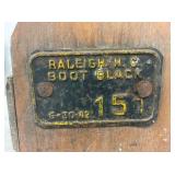 RALEIGH NC 1942 STATION TAG