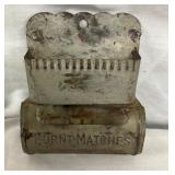 METAL BURNT MATCHES MATCH SAFE 