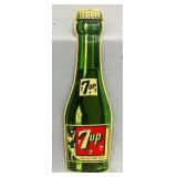 SST EMB. 7UP DIECUT BOTTLE SIGN 