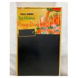 SST EMB. ORANGE DRINK MENU SIGN