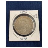 LOT 532 1818 50C CAPPED BUST