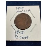 LOT 534 1805 HALF CENT
