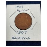 LOT 535 1807 HALF CENT