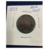 LOT 536 1833 HALF CENT