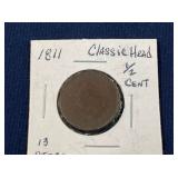 LOT 539 1811 1/2CENT CLASSIC HEAD