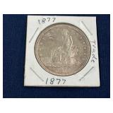 LOT 542 1877 SILVER TRADE DOLLAR