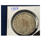 LOT 545 1818 50C SILVER BUST
