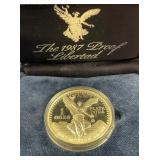 LOT 549 1987 1 OZ SILVER LIBERTAD