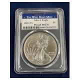 LOT 550 2020 W MS70 SILVER EAGLE