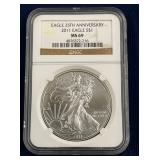 LOT 561 2011 MS69 SILVER EAGLE