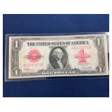 LOT 566 1923 $1 RED SEAL