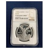 LOT 573 1990 1 OZ PF78 SILVER LIBERTAD