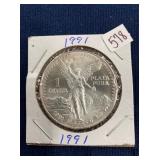 LOT 578 1 OZ SILVER LIBERTAD