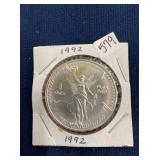 LOT 579 1992 1 OZ SILVER LIBERTAD