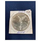 LOT 582 2005 1 OZ SILVER LIBERTAD
