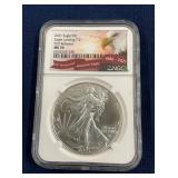 LOT 613 2021 MS70 SILVER EAGLE