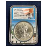 LOT 618 2021 MS70 SILVER EAGLE
