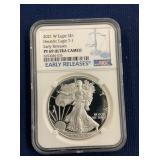 LOT 628 2021W PF69 SILVER EAGLE