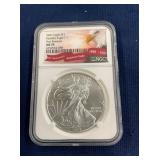 LOT 636 2021 SILVER EAGLE HERALDIC