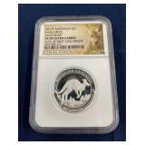 LOT 639 2017P SILVER PF69 KANGARRO