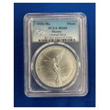 LOT 654 2020 1 OZ SILVER MS69 LIBERTAD