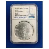 LOT 656 2016 1 OZ SILVER MS69 LIBERTAD