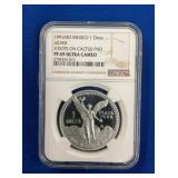 LOT 659 1991 1 OZ SILVER PF69 LIBERTAD