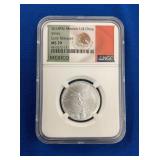 LOT 663 2018 1/4OZ SILVER MS70 LIBERTAD